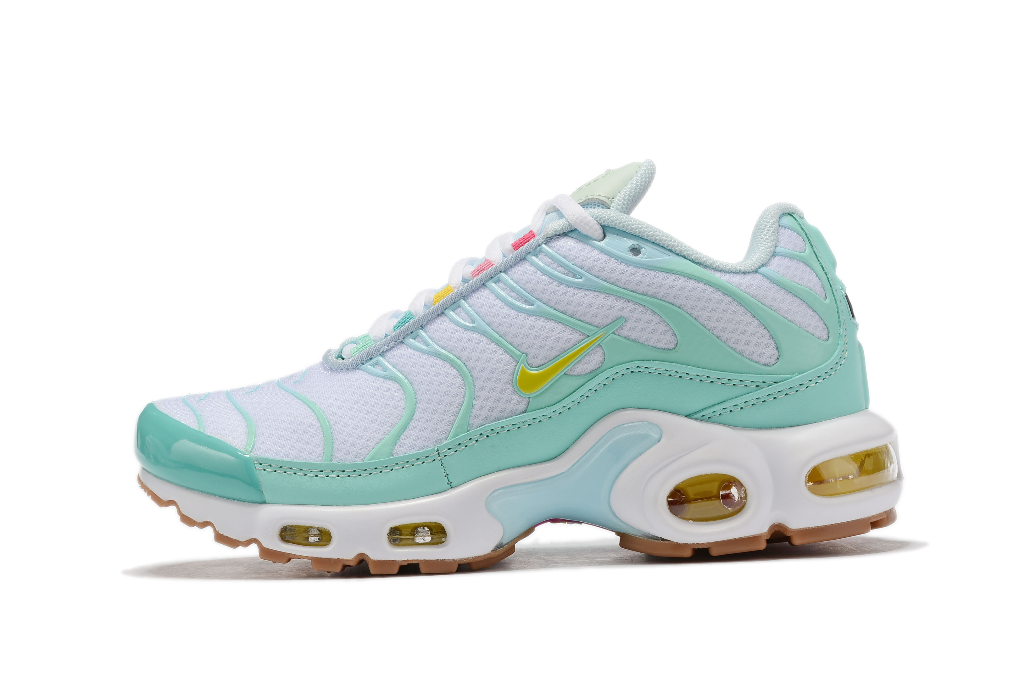 Women Nike Air Max PLUS White Gint Green Shoes - Click Image to Close